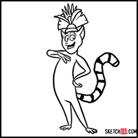 How to Draw King Julien | Madagascar