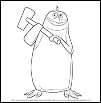How to Draw Rico from The Penguins of Madagascar