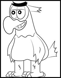 How to Draw Salty Mike from Squirrel Boy