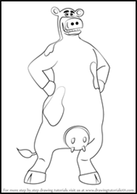 How to Draw Otis from Back at the Barnyard