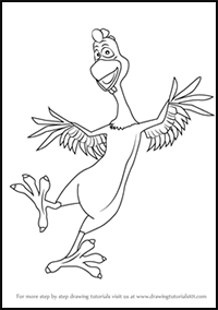 How to Draw Peck from Back at the Barnyard