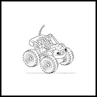 how to draw stripes from blaze and the monster machines