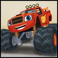 how to draw blaze from blaze and the monster machines