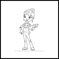 how to draw gabby from blaze and the monster machines