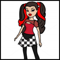 How to Draw Jade Core Doll, Bratz