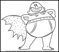 How to Draw Captain Underpants from Captain Underpants Movie