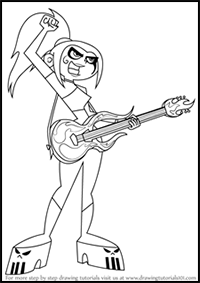 How to Draw Ember McLain from Danny Phantom