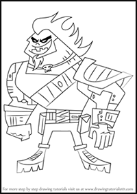 How to Draw Skulker from Danny Phantom