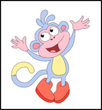 How to Draw Boots from Dora the Explorer