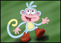 How to Draw Boots from Dora the Explorer