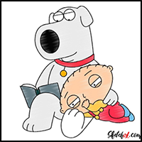How to Draw Brian and Stewie Griffin Together