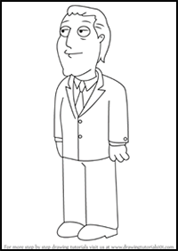 How to Draw Mayor Adam West from Family Guy