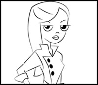 How to Draw Vanessa Doofenshmirtz from Phineas and Ferb