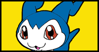 How to Draw DemiVeemon from Digimon with Step by Step Drawing Tutorial