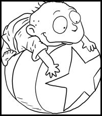How to Draw Tommy from The Rugrats with Easy Step by Step Drawing Lessons 