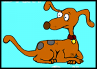 How to Draw Spike the Dog from Rugrats 