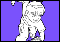 How to Draw Ben 10 with Step by Step Drawing Tutorial for Kids