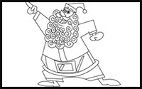 How to Draw Santa Claus from The Fairly OddParents