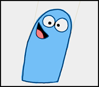 How to Draw Bloo from Fosters Home For Imagiary Friends