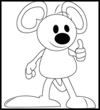 How to Draw Squeak from Garfield