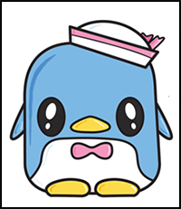 How to Draw Tuxedo Sam (Cute Kawaii Penguin) From Hello Kitty Easy Step by Step Drawing Tutorial