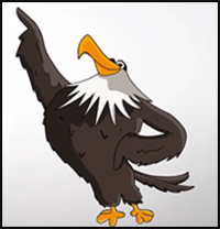 How to Draw Mighty Eagle from Angry Birds | 4 Kids