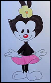 How to Draw Dot Warner! from Animaniacs