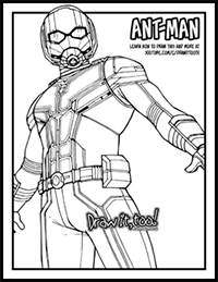How to Draw ANT-MAN (Ant-Man and the Wasp) Drawing Tutorial