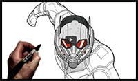 How to Draw Ant Man | Step by Step | Ant Man & The Wasp
