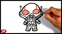 How to Draw Ant-Man - Cute - Easy Pictures to Draw