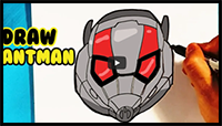 EASY How to Draw ANTMAN HELMET - Antman and the Wasp
