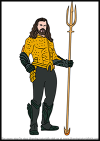 How to Draw Aquaman from DCEU
