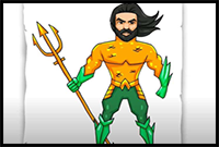How to Draw Aquaman Step by Step