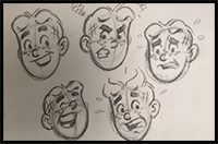 “The Many Faces of Archie" How to Draw Different Archie Facial Expressions by Fernando Ruiz