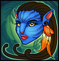 How to Draw Neytiri Easy