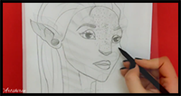 How to Draw Neytiri from Avatar