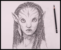 How to Draw Neytiri | Avatar 2 Sketch Saturday