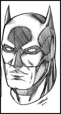 Batman Mask How to Draw Step by Step Tutorial