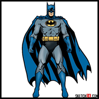 How to Draw Batman in a Classic Suit