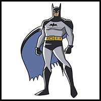 How to Draw Batman Full Body from Batman: Caped Crusader
