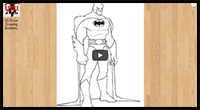 How to Draw Batman Sketch | Easy Batman Drawing Step by Step Outline | Comic Artwork