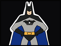 How to Draw BATMAN Step by Step Video Lesson