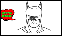 How to Draw Batman (Face) - Step by Step Easy Method