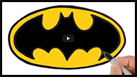 How to Draw Batman Logo Easy
