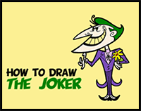 How to Draw The Joker Retro Vintage Style Simple Drawing Tutorial
