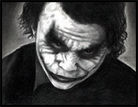 How to Draw The Joker, Heath Ledger, The Dark Knight