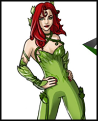 How to Draw *New* Poison Ivy Skin from Fortnite - Step by Step Drawing Tutorial