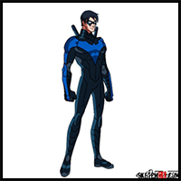 How to draw Nightwing
