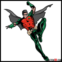How to draw Tim Drake (Red Robin) from DC Comics