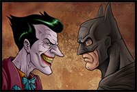 How to Draw Batman and The Joker